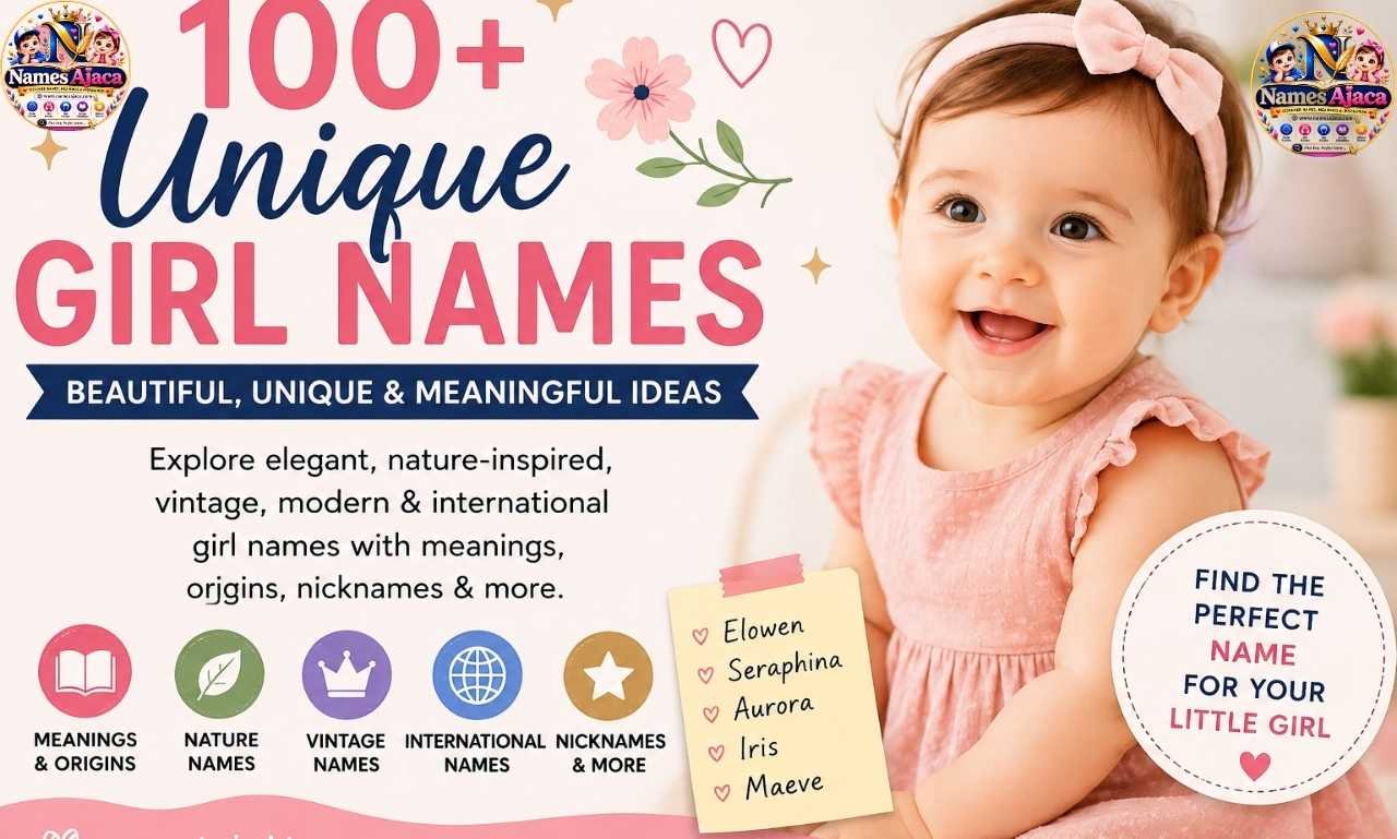 100+ unique girl names with beautiful and meaningful baby name ideas