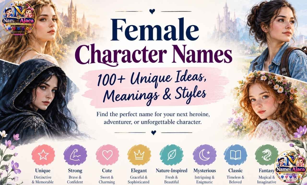 Female character names 100+ unique ideas, meanings, and styles