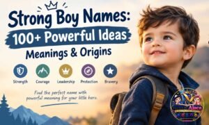 Strong boy names with powerful meanings, courage, leadership, protection, and bravery