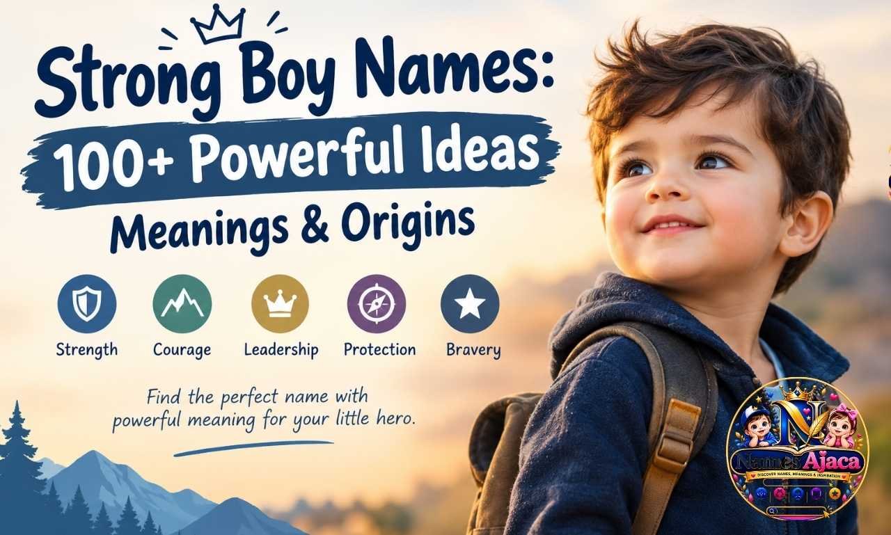 Strong boy names with powerful meanings, courage, leadership, protection, and bravery