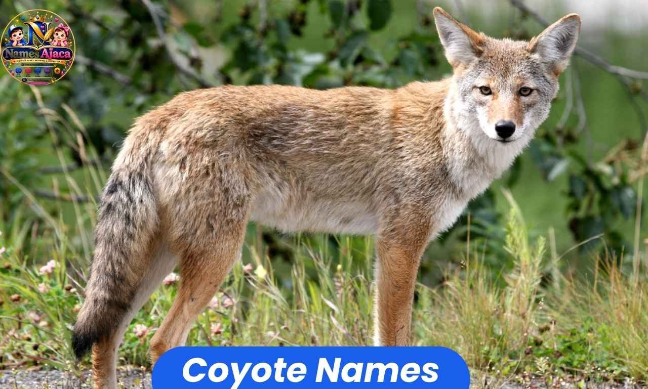 Coyote names featuring unique, cute, funny, and wild name ideas for coyotes